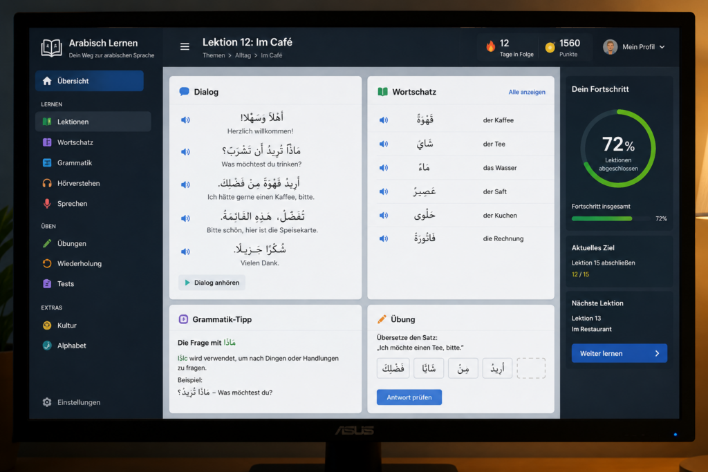 Arabisch online lernen? Arabisch online lernen (AI)